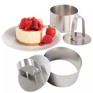Stainless Steel 3d Round Cake Molds - 2 PCS