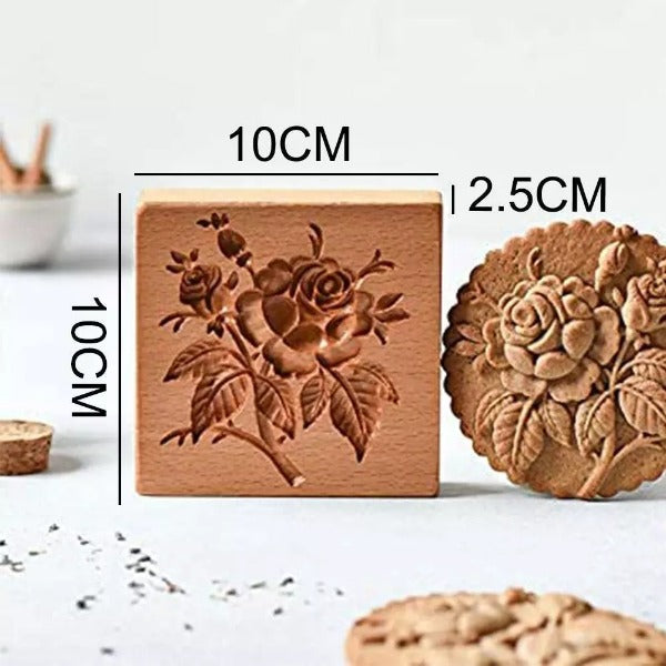 Cookie cutter - Provance rose cookie stamp