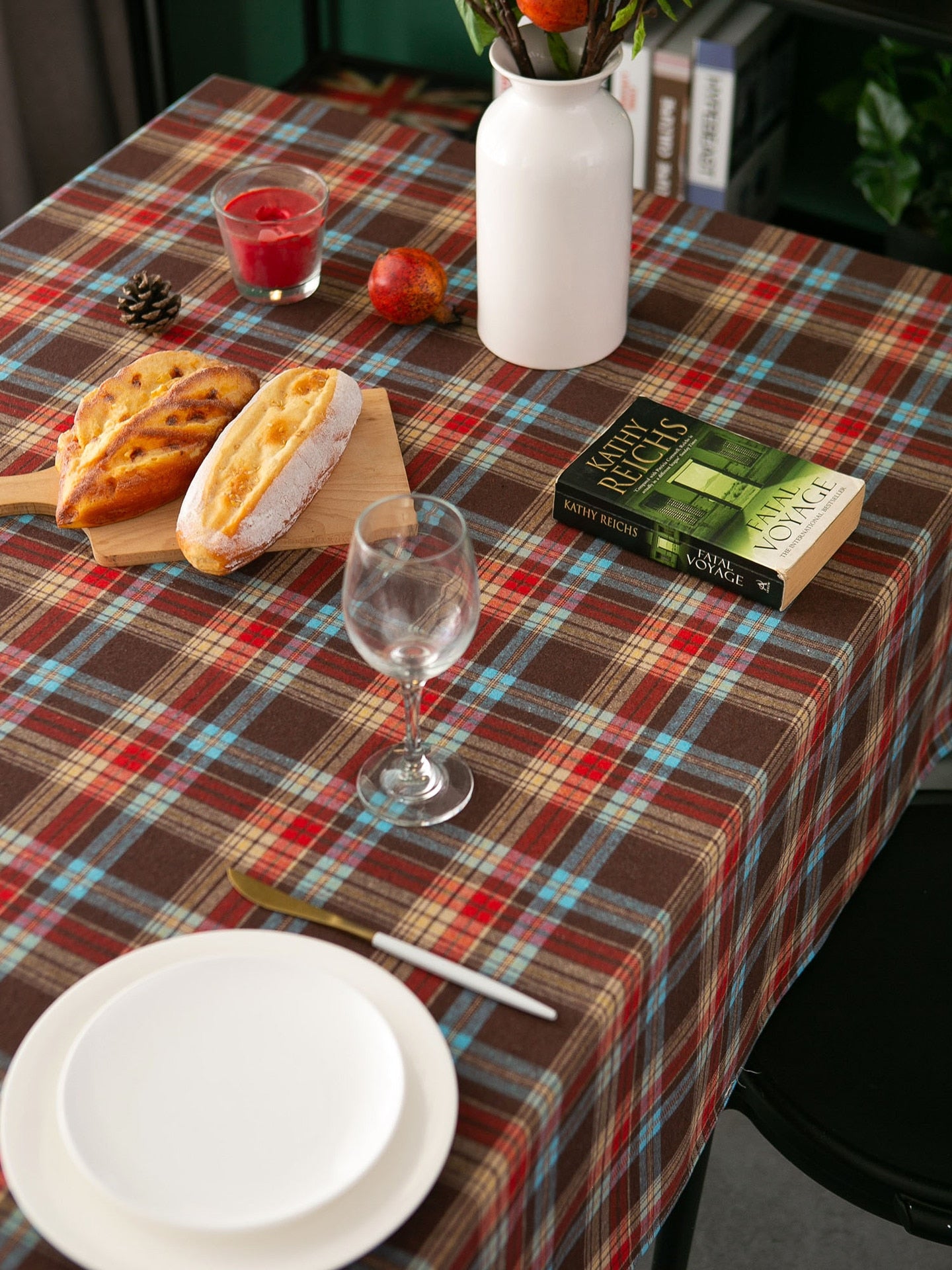 Nordic Plaid Stripes Tablecloth